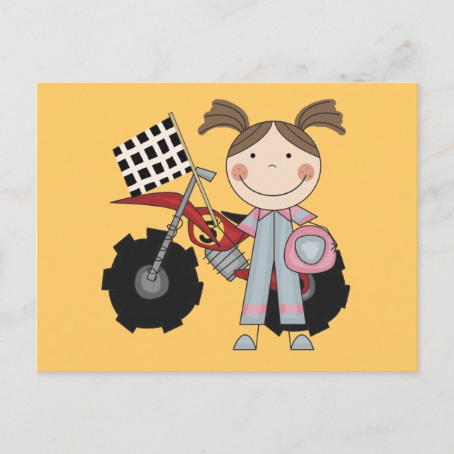 Dirt Bike - Girl T-shirts and Gifts Postcard (Front)