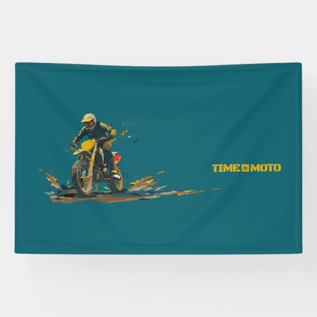 Dirt Bike Graphic Wood Box Sign (Horizontal)