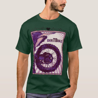 Dirt Bike Heartbeat Motorcross Motif  (3)  T-Shirt