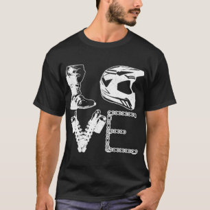 Dirt Bike LOVE Motocross MX Enduro Biker Gift T-Shirt