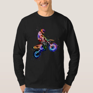 Dirt Bike Motocross Art Colourful dirtbike motorcy T-Shirt