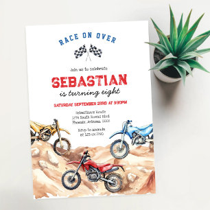 Dirt Bike Motocross Motorcycle Racing Boy Birthday Invitation