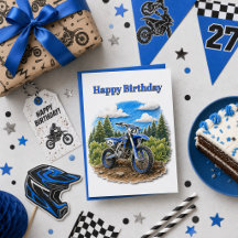 Dirt Bike Motocross Racing Happy Birthday Boys