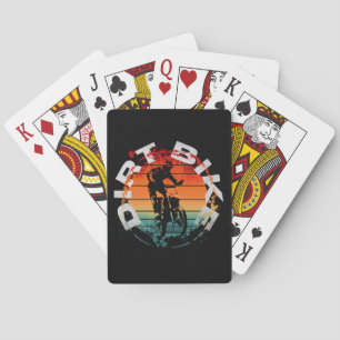 Dirt bike motocross rider playing cards