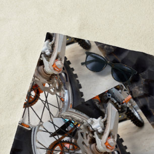 Dirt Bike Motorbike Wheel Cog, Beach Towel