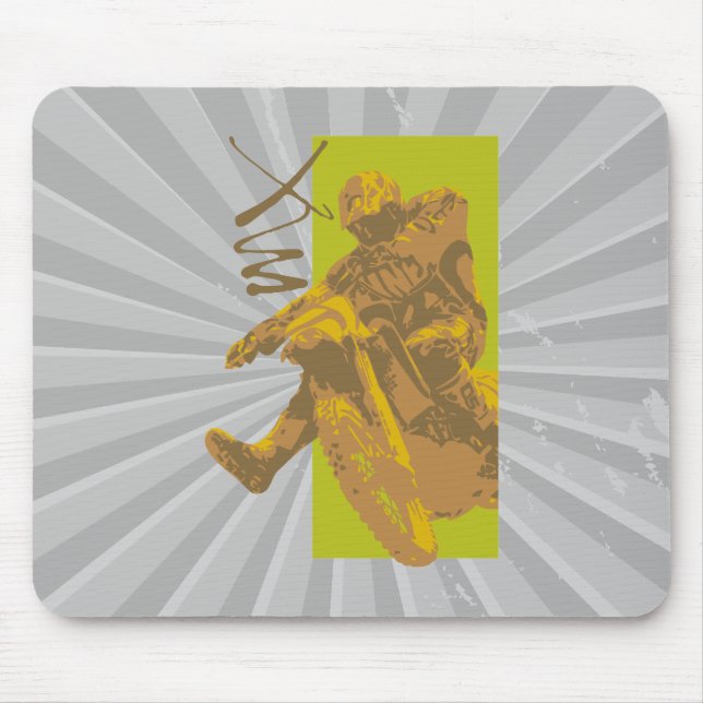 dirt bike mud vector illustration mouse pad (Front)