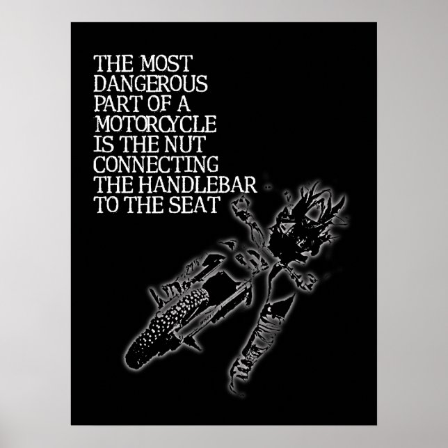 Dirt Bike Nut Motocross Drôle Poster Humour (Devant)
