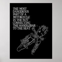 Dirt Bike Nut Motocross Funny Poster Humour