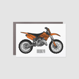 Dirt bike off-road motorcycle / motocross cartoon  car magnet