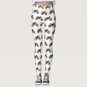 Dirt bike off-road motorcycle / motocross cartoon leggings