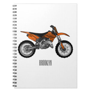Dirt bike off-road motorcycle / motocross cartoon notebook