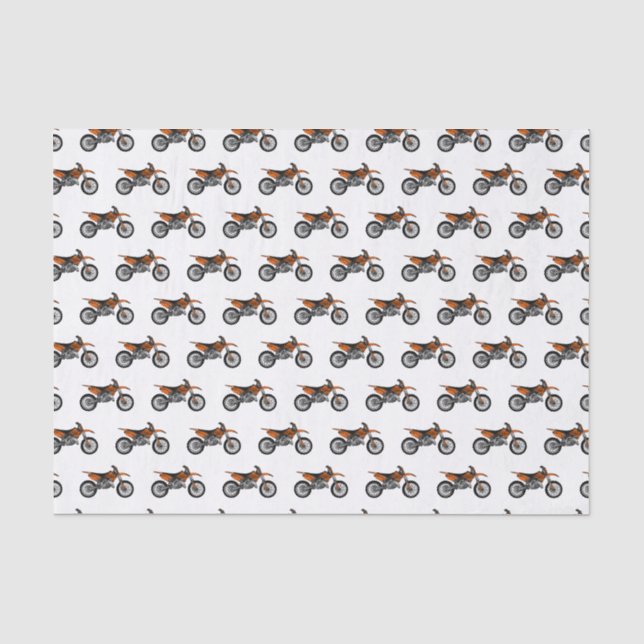 Dirt bike off-road motorcycle / motocross cartoon tissue paper (Front)