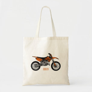 Dirt bike off-road motorcycle / motocross cartoon  tote bag