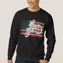 Dirt Bike on Distressed Flag in Colour