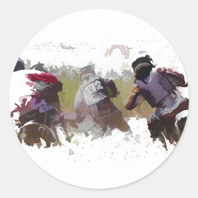 Dirt-bike Racers Classic Round Sticker (Front)