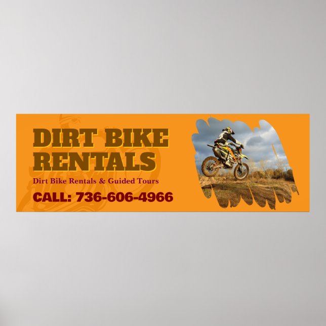 Dirt Bike Rental Custom  Poster (Front)