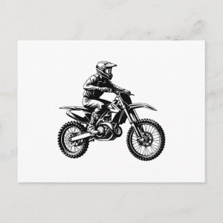 Dirt Bike Rider  Holiday Postcard