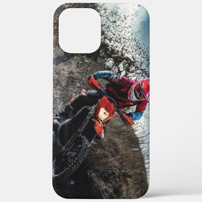 Dirt bike rider throw pillow Case-Mate iPhone case (Back)