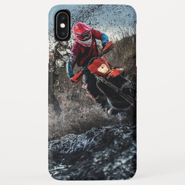 Dirt bike rider throw pillow Case-Mate iPhone case (Back)