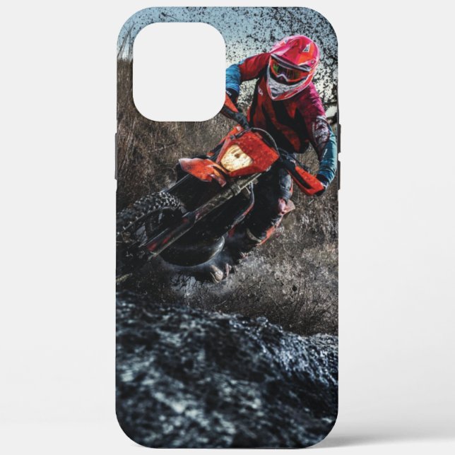 Dirt bike rider throw pillow Case-Mate iPhone case (Back)