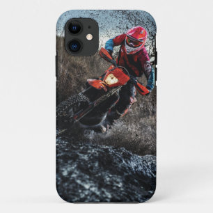 Dirt bike rider throw pillow iPhone 11 case