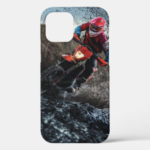 Dirt bike rider throw pillow iPhone 12 case