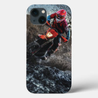 Dirt bike rider throw pillow