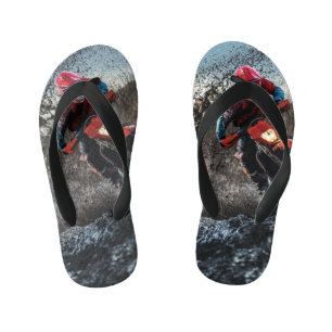 Dirt bike rider throw pillow kid's flip flops