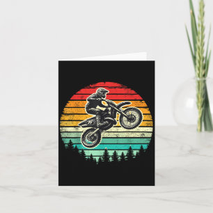 Dirt Bike Rider Vintage Motorcycle Motocross  Card