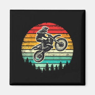 Dirt Bike Rider Vintage Motorcycle Motocross Magnet