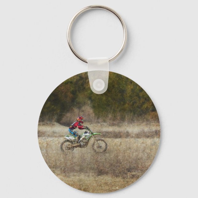 Dirt Bike Riding Keychain (Front)