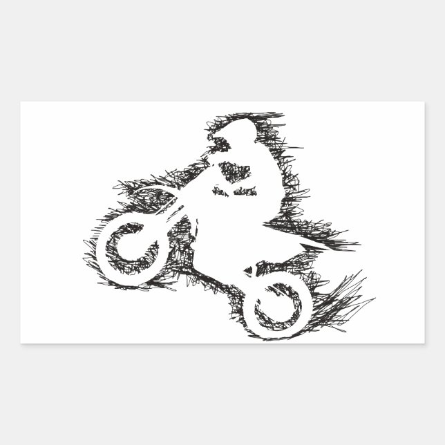 DIRT BIKE (scribble black) Sticker (Front)