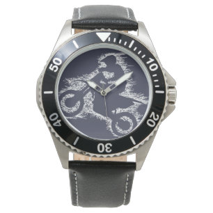 DIRT BIKE ( white scribble ) Watch