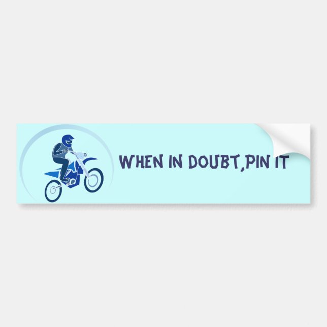 Dirt Biker Vector Biking Bumper Sticker (Front)