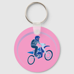 Dirt Biker Vector Biking Keychain