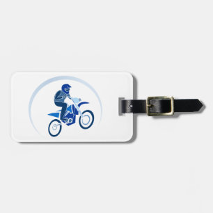 Dirt Biker Vector Biking Luggage Tag