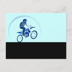 Dirt Biker Vector Biking Postcard