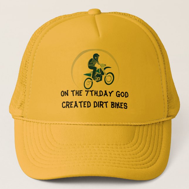 Dirt Biker Vector Biking Trucker Hat (Front)
