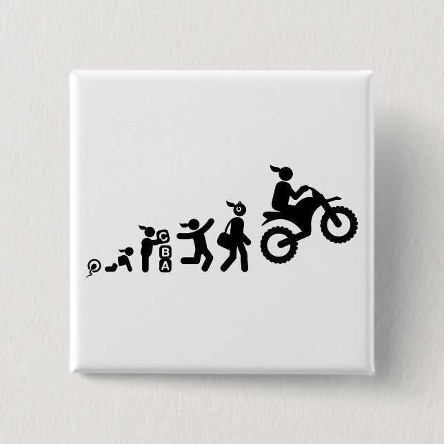 Dirt Biking 2 Inch Square Button (Front)