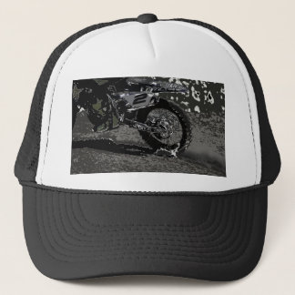 Dirt Biking (Black & White) Trucker Hat