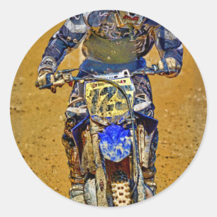 Dirt-Biking Moto-X Champ Designer #Gift Classic Round Sticker