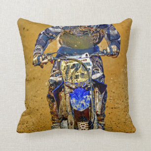 Dirt-Biking Moto-X Champ Designer #Gift Throw Pillow