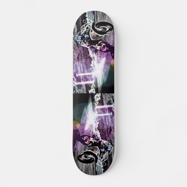 dirt biking motocross racing Motorcycle biker Skateboard (Front)