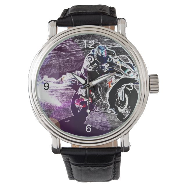 dirt biking motocross racing Motorcycle biker Watch (Front)