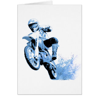 Dirt Biking wheeling in the Mud in Blue