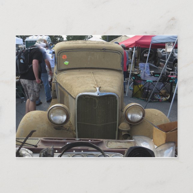Dirt Covered Car Postcard (Front)