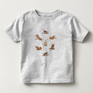 Dirt Digging Dogs - on a beach vacation.   Toddler T-shirt
