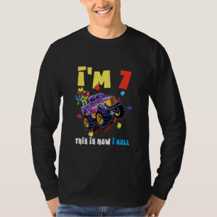 Dirt Monster Truck Age 7 Year Old Puzzle Autism Aw T-Shirt