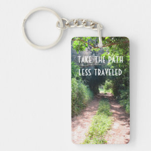 Dirt Path Through The Trees Keychain