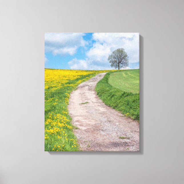 Dirt Road and Tree Canvas Print (Front)